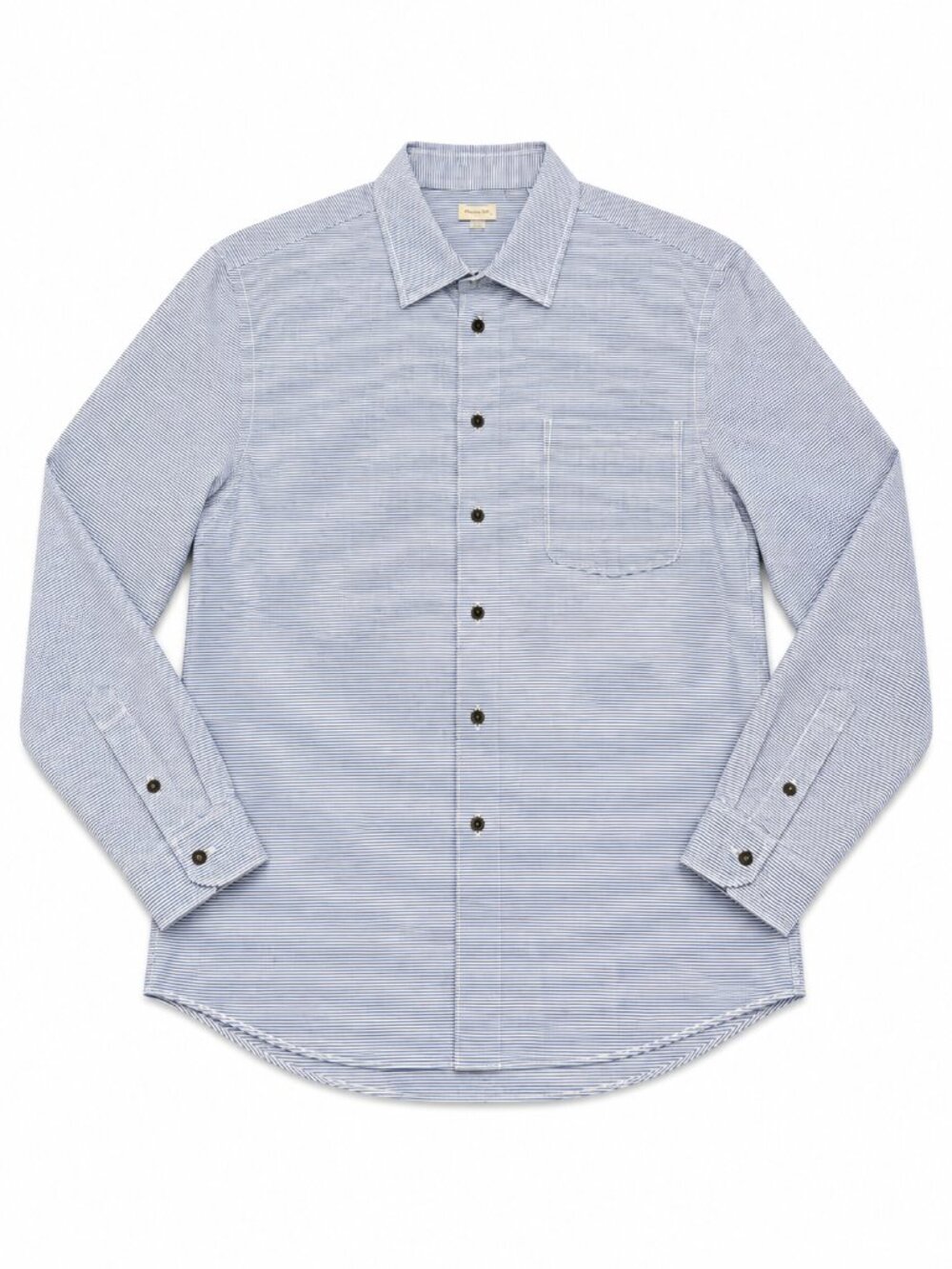 Armani Collezioni Dress Shirt in Blue & White Stripe Size XL
